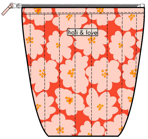 Petite trousse Flower orange